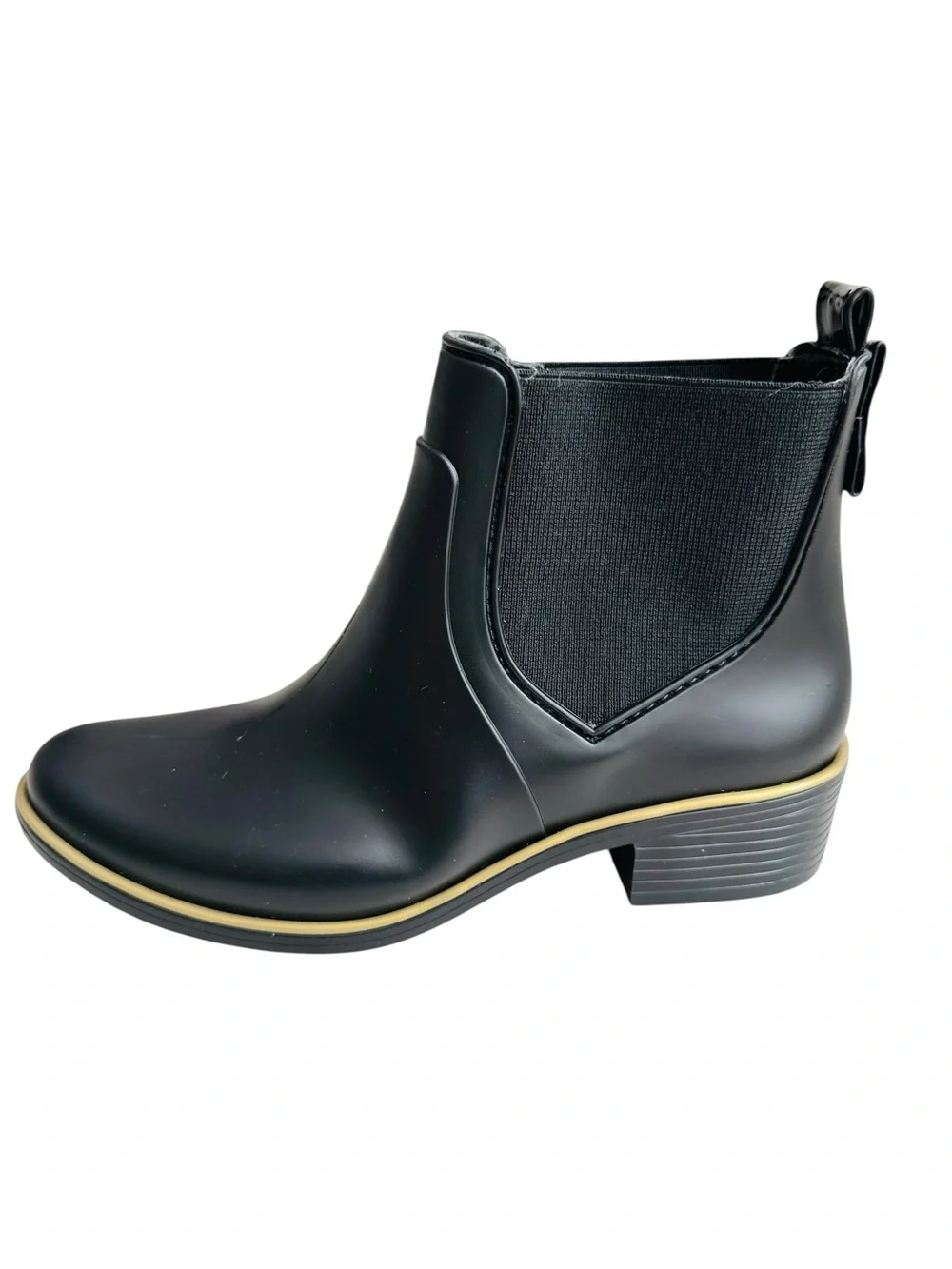 Kate Spade New York Black Chelsea Rain Boots Waterproof Ankle Boots Women’s 6